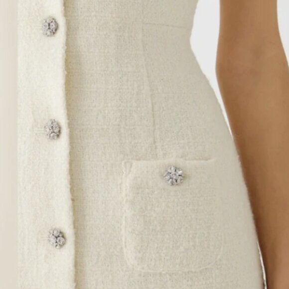 J.Crew Sophia sleeveless dress with jewel buttons- Size: 00 - Picture 3 of 5